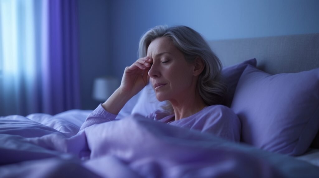 mulher cansada durante o dia após uma noite mal dormida