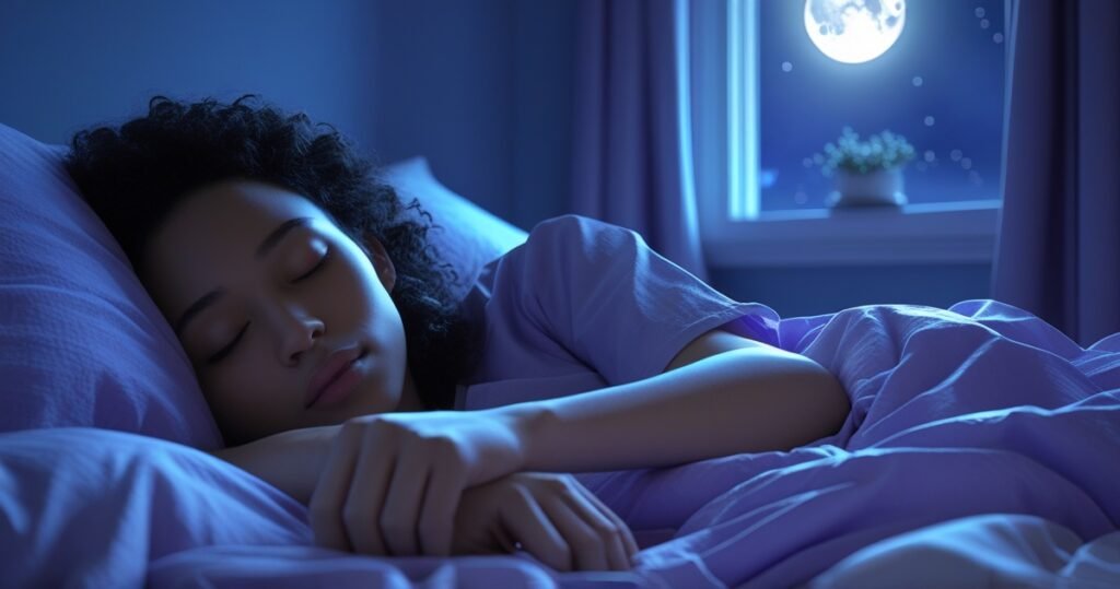 pessoa dormindo tranquila sem usar nenhum dispositivo no corpo