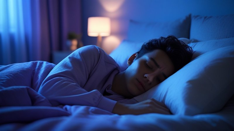 pessoa agitada sem conseguir relaxar para dormir.